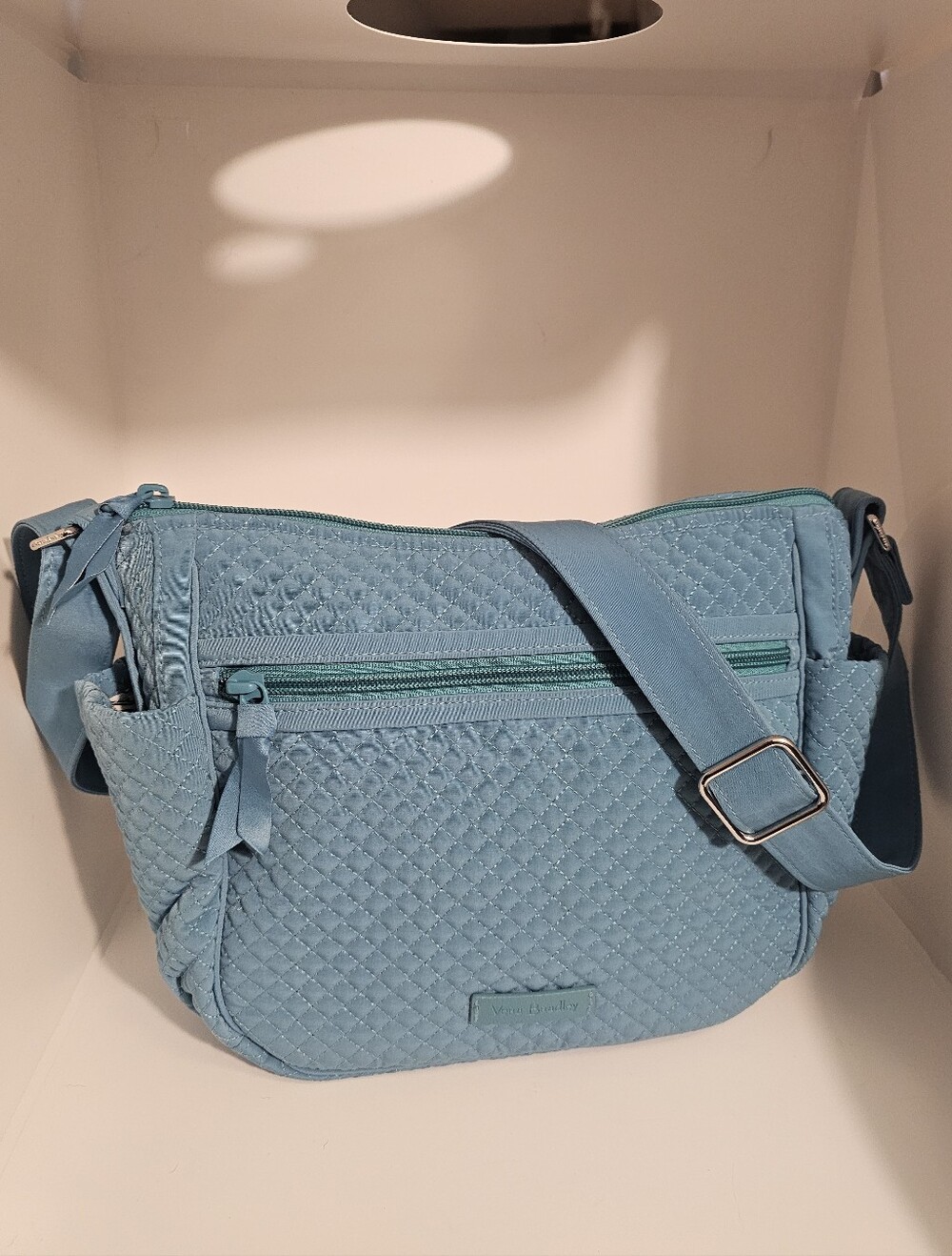 Vera Bradley Blue Crossbody Fabric Purse - EUC